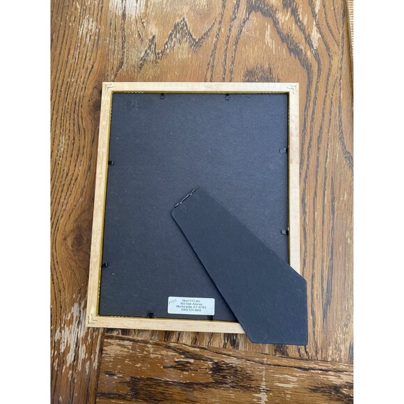 Pressed Flower & Butterfly Artwork In Gold Frame Oval Matting Design Vintage Wal - Picture 6 of 7